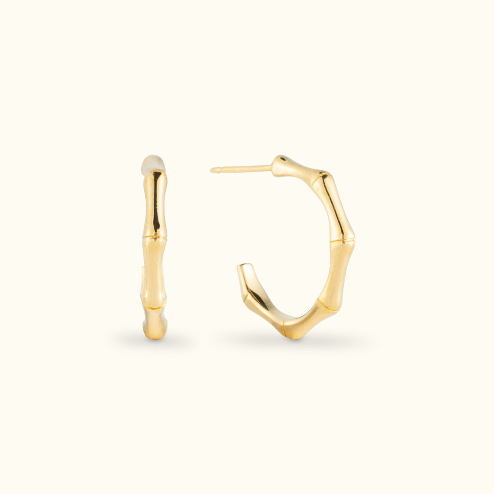 
                  
                    Gold Bamboo Hoop Earrings
                  
                