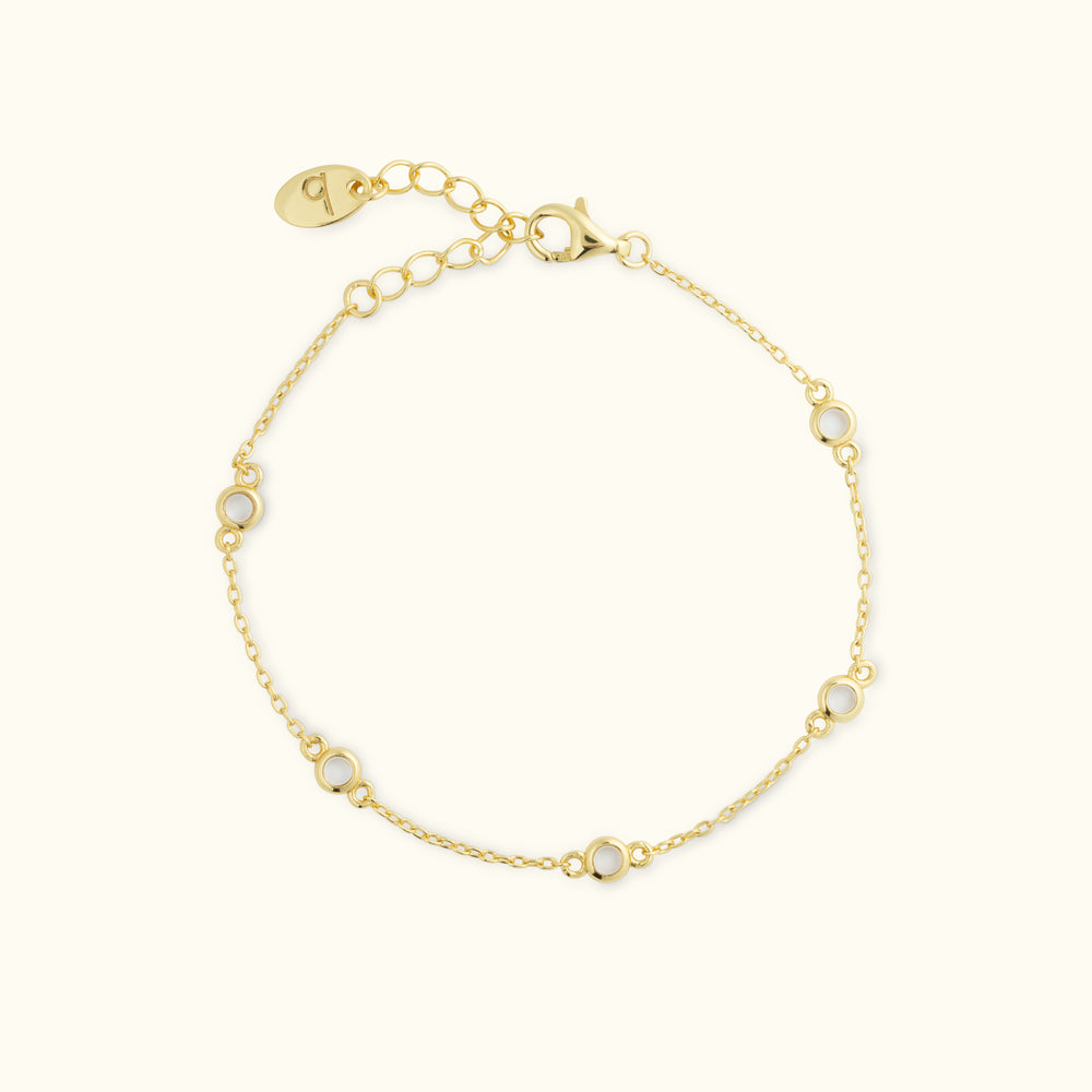 
                  
                    Mini Gem Chain Bracelet - White Topaz
                  
                